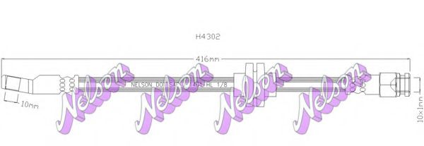 BROVEX-NELSON H4302 Тормозной шланг для LANCIA (Лансиа/лянча) BROVEX-NELSON H4302 Тормозной шланг для LANCIA (Лансиа/лянча)
