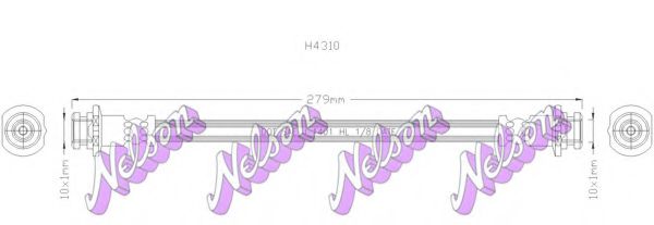 BROVEX-NELSON H4310 Тормозной шланг для SUZUKI ALTO (Сузуки Алто) BROVEX-NELSON H4310 Тормозной шланг для SUZUKI ALTO (Сузуки Алто)