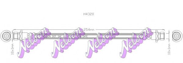 BROVEX-NELSON H4320 Тормозной шланг для HONDA (Хонда) BROVEX-NELSON H4320 Тормозной шланг для HONDA (Хонда)