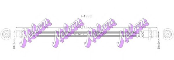 BROVEX-NELSON H4333 Тормозной шланг для HONDA (Хонда) BROVEX-NELSON H4333 Тормозной шланг для HONDA (Хонда)