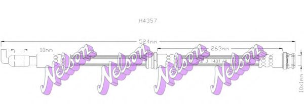 BROVEX-NELSON H4357 Тормозной шланг для MAZDA (Мазда) BROVEX-NELSON H4357 Тормозной шланг для MAZDA (Мазда)