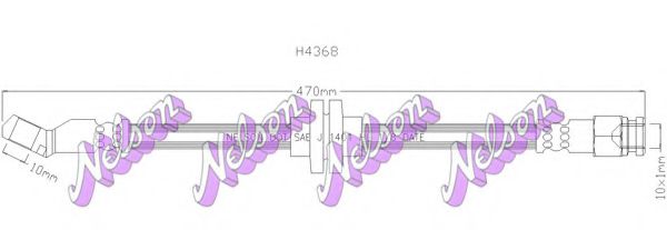 BROVEX-NELSON H4368 Тормозной шланг для LANCIA (Лансиа/лянча) BROVEX-NELSON H4368 Тормозной шланг для LANCIA (Лансиа/лянча)