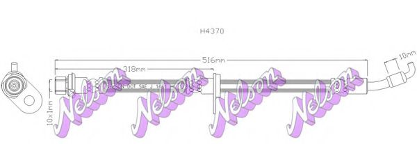 BROVEX-NELSON H4370 Тормозной шланг для TOYOTA (Тойота/тоета) BROVEX-NELSON H4370 Тормозной шланг для TOYOTA (Тойота/тоета)