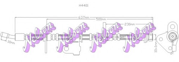 BROVEX-NELSON H4401 Тормозной шланг для HONDA (Хонда) BROVEX-NELSON H4401 Тормозной шланг для HONDA (Хонда)