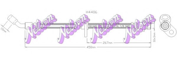 BROVEX-NELSON H4406 Тормозной шланг для HONDA CIVIC V (Хонда Цивик 5) BROVEX-NELSON H4406 Тормозной шланг для HONDA CIVIC V (Хонда Цивик 5)