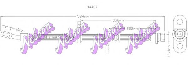 BROVEX-NELSON H4407 Тормозной шланг для HONDA (Хонда) BROVEX-NELSON H4407 Тормозной шланг для HONDA (Хонда)