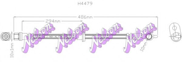 BROVEX-NELSON H4479 Тормозной шланг для TOYOTA (Тойота/тоета) BROVEX-NELSON H4479 Тормозной шланг для TOYOTA (Тойота/тоета)