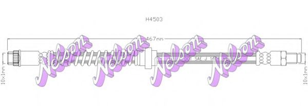 BROVEX-NELSON H4503 Тормозной шланг для CITROËN XSARA PICASSO (CитроËн Ксара пикассо) BROVEX-NELSON H4503 Тормозной шланг для CITROËN XSARA PICASSO (CитроËн Ксара пикассо)