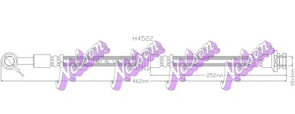 BROVEX-NELSON H4522 Тормозной шланг для SUZUKI ALTO (Сузуки Алто) BROVEX-NELSON H4522 Тормозной шланг для SUZUKI ALTO (Сузуки Алто)