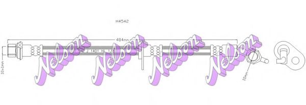 BROVEX-NELSON H4542 Тормозной шланг для LEXUS ES (Лексус Эс) BROVEX-NELSON H4542 Тормозной шланг для LEXUS ES (Лексус Эс)