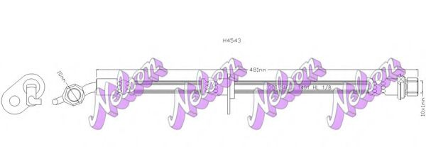 BROVEX-NELSON H4543 Тормозной шланг для LEXUS ES (Лексус Эс) BROVEX-NELSON H4543 Тормозной шланг для LEXUS ES (Лексус Эс)