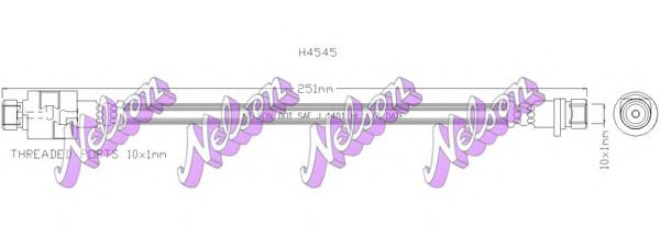 BROVEX-NELSON H4545 Тормозной шланг для HONDA (Хонда) BROVEX-NELSON H4545 Тормозной шланг для HONDA (Хонда)