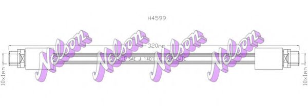 BROVEX-NELSON H4599 Тормозной шланг для AUDI (Ауди) BROVEX-NELSON H4599 Тормозной шланг для AUDI (Ауди)