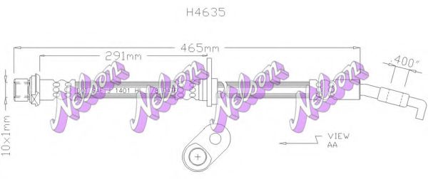 BROVEX-NELSON H4635 Тормозной шланг для TOYOTA (Тойота/тоета) BROVEX-NELSON H4635 Тормозной шланг для TOYOTA (Тойота/тоета)