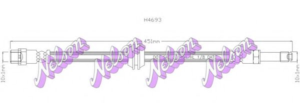BROVEX-NELSON H4693 Тормозной шланг для BMW (Бмв) BROVEX-NELSON H4693 Тормозной шланг для BMW (Бмв)