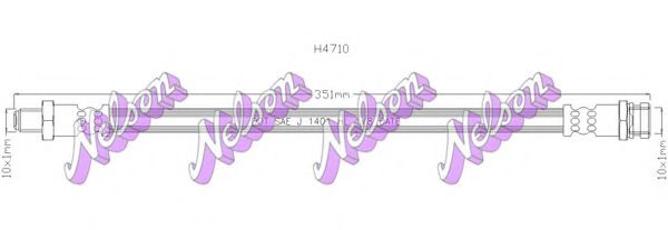 BROVEX-NELSON H4710 Тормозной шланг для KIA SPORTAGE (Киа Спортейдж) BROVEX-NELSON H4710 Тормозной шланг для KIA SPORTAGE (Киа Спортейдж)