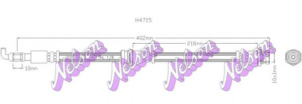 BROVEX-NELSON H4715 Тормозной шланг для MAZDA (Мазда) BROVEX-NELSON H4715 Тормозной шланг для MAZDA (Мазда)
