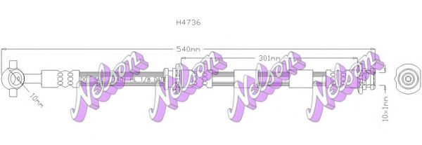 BROVEX-NELSON H4736 Тормозной шланг для NISSAN MAXIMA IV (Ниссан Маxима иv) BROVEX-NELSON H4736 Тормозной шланг для NISSAN MAXIMA IV (Ниссан Маxима иv)