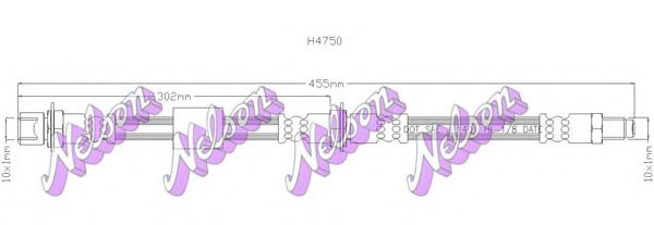 BROVEX-NELSON H4750 Тормозной шланг для DAIHATSU CUORE IV (Дайхатсу Cуорэ иv) BROVEX-NELSON H4750 Тормозной шланг для DAIHATSU CUORE IV (Дайхатсу Cуорэ иv)