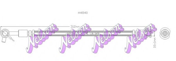BROVEX-NELSON H4840 Тормозной шланг для NISSAN (Ниссан) BROVEX-NELSON H4840 Тормозной шланг для NISSAN (Ниссан)