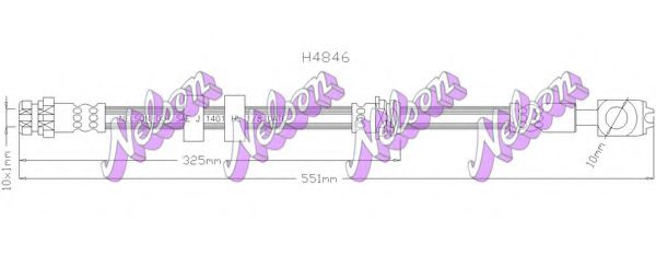 BROVEX-NELSON H4846 Тормозной шланг для SKODA FABIA (Шкода Фабиа) BROVEX-NELSON H4846 Тормозной шланг для SKODA FABIA (Шкода Фабиа)