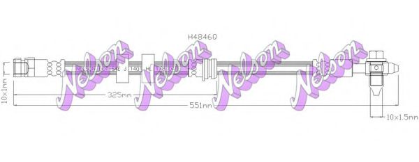 BROVEX-NELSON H4846Q Тормозной шланг для SKODA FABIA (Шкода Фабиа) BROVEX-NELSON H4846Q Тормозной шланг для SKODA FABIA (Шкода Фабиа)