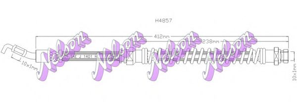 BROVEX-NELSON H4857 Тормозной шланг для MITSUBISHI MIRAGE (Митсубиши/митсубиси Мирагэ) BROVEX-NELSON H4857 Тормозной шланг для MITSUBISHI MIRAGE (Митсубиши/митсубиси Мирагэ)