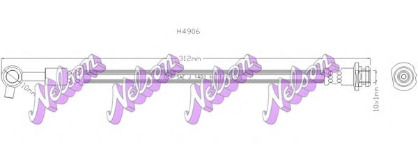 BROVEX-NELSON H4906 Тормозной шланг для NISSAN (Ниссан) BROVEX-NELSON H4906 Тормозной шланг для NISSAN (Ниссан)