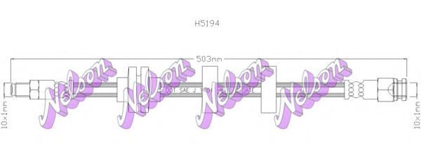 BROVEX-NELSON H5194 Тормозной шланг для FIAT (Фиат) BROVEX-NELSON H5194 Тормозной шланг для FIAT (Фиат)