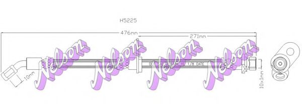 BROVEX-NELSON H5225 Тормозной шланг для HONDA CIVIC V (Хонда Цивик 5) BROVEX-NELSON H5225 Тормозной шланг для HONDA CIVIC V (Хонда Цивик 5)