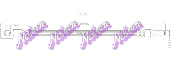 BROVEX-NELSON H5272 Тормозной шланг для JAGUAR VANDEN PLAS (Ягуар Vандэн плас) BROVEX-NELSON H5272 Тормозной шланг для JAGUAR VANDEN PLAS (Ягуар Vандэн плас)