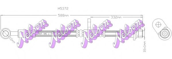 BROVEX-NELSON H5372 Тормозной шланг для HONDA (Хонда) BROVEX-NELSON H5372 Тормозной шланг для HONDA (Хонда)