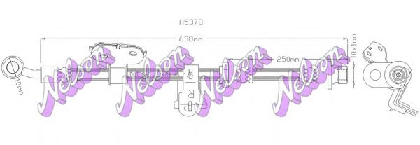 BROVEX-NELSON H5378 Тормозной шланг для HONDA (Хонда) BROVEX-NELSON H5378 Тормозной шланг для HONDA (Хонда)