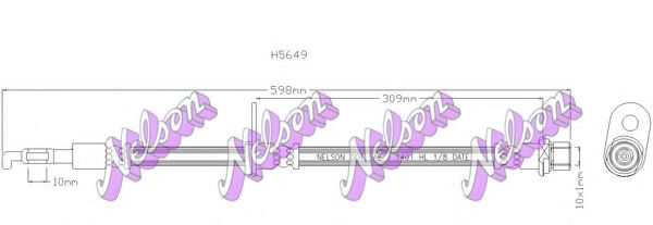BROVEX-NELSON H5649 Тормозной шланг для TOYOTA (Тойота/тоета) BROVEX-NELSON H5649 Тормозной шланг для TOYOTA (Тойота/тоета)