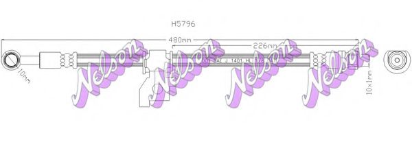 BROVEX-NELSON H5796 Тормозной шланг для HONDA (Хонда) BROVEX-NELSON H5796 Тормозной шланг для HONDA (Хонда)