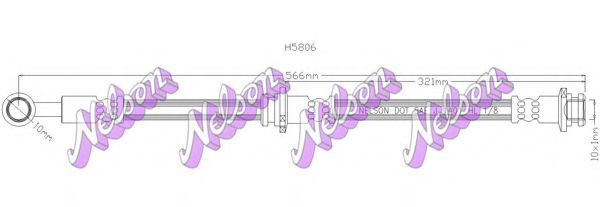 BROVEX-NELSON H5806 Тормозной шланг для NISSAN (Ниссан)