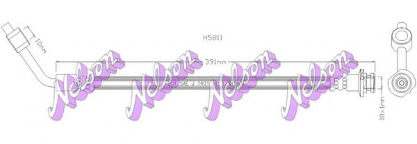 BROVEX-NELSON H5811 Тормозной шланг для NISSAN (Ниссан) BROVEX-NELSON H5811 Тормозной шланг для NISSAN (Ниссан)