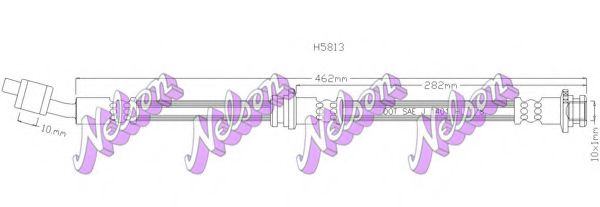 BROVEX-NELSON H5813 Тормозной шланг для NISSAN (Ниссан)