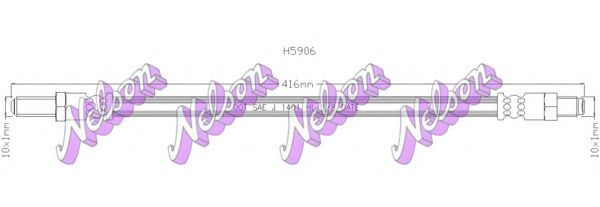 BROVEX-NELSON H5906 Тормозной шланг для JAGUAR VANDEN PLAS (Ягуар Vандэн плас) BROVEX-NELSON H5906 Тормозной шланг для JAGUAR VANDEN PLAS (Ягуар Vандэн плас)