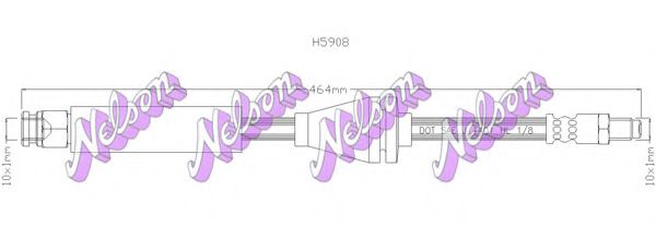 BROVEX-NELSON H5908 Тормозной шланг для FIAT PANDA (Фиат Панда) BROVEX-NELSON H5908 Тормозной шланг для FIAT PANDA (Фиат Панда)