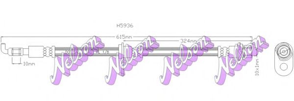 BROVEX-NELSON H5936 Тормозной шланг для TOYOTA RUNX (Тойота/тоета Рунx) BROVEX-NELSON H5936 Тормозной шланг для TOYOTA RUNX (Тойота/тоета Рунx)