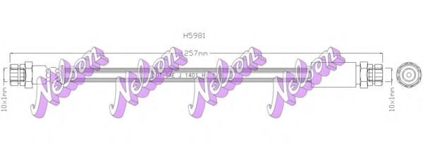 BROVEX-NELSON H5981 Тормозной шланг для SKODA OCTAVIA (Шкода Октавия) BROVEX-NELSON H5981 Тормозной шланг для SKODA OCTAVIA (Шкода Октавия)