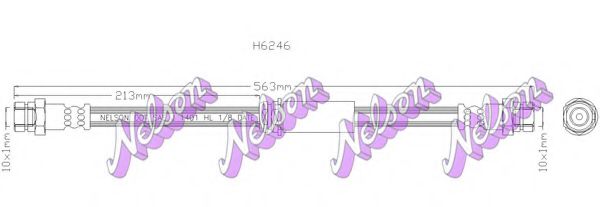 BROVEX-NELSON H6246 Тормозной шланг для AUDI (Ауди) BROVEX-NELSON H6246 Тормозной шланг для AUDI (Ауди)