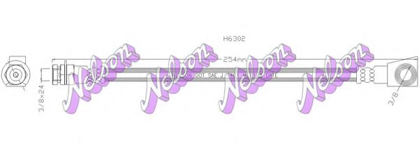 BROVEX-NELSON H6302 Тормозной шланг для JEEP LIBERTY (Джип Либэртъ) BROVEX-NELSON H6302 Тормозной шланг для JEEP LIBERTY (Джип Либэртъ)