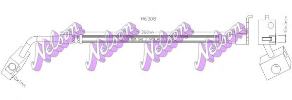 BROVEX-NELSON H6308 Тормозной шланг для JEEP LIBERTY (Джип Либэртъ) BROVEX-NELSON H6308 Тормозной шланг для JEEP LIBERTY (Джип Либэртъ)