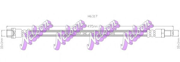 BROVEX-NELSON H6317 Тормозной шланг для MERCEDES-BENZ A-CLASS (Мэрcэдэс-бэнз А класс) BROVEX-NELSON H6317 Тормозной шланг для MERCEDES-BENZ A-CLASS (Мэрcэдэс-бэнз А класс)