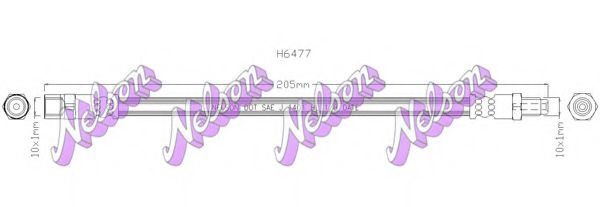 BROVEX-NELSON H6477 Тормозной шланг для AUDI A6 (Ауди А6) BROVEX-NELSON H6477 Тормозной шланг для AUDI A6 (Ауди А6)