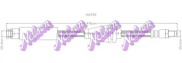 BROVEX-NELSON H6492 Тормозной шланг для FIAT PANDA (Фиат Панда) BROVEX-NELSON H6492 Тормозной шланг для FIAT PANDA (Фиат Панда)