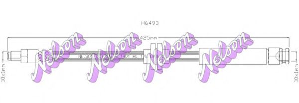 BROVEX-NELSON H6493 Тормозной шланг для FIAT (Фиат) BROVEX-NELSON H6493 Тормозной шланг для FIAT (Фиат)