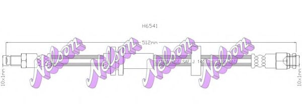 BROVEX-NELSON H6541 Тормозной шланг для FIAT (Фиат) BROVEX-NELSON H6541 Тормозной шланг для FIAT (Фиат)
